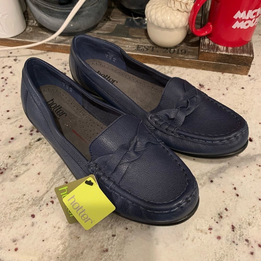 Hotter Selena Comfort Concept Navy Loafer 11 NWT